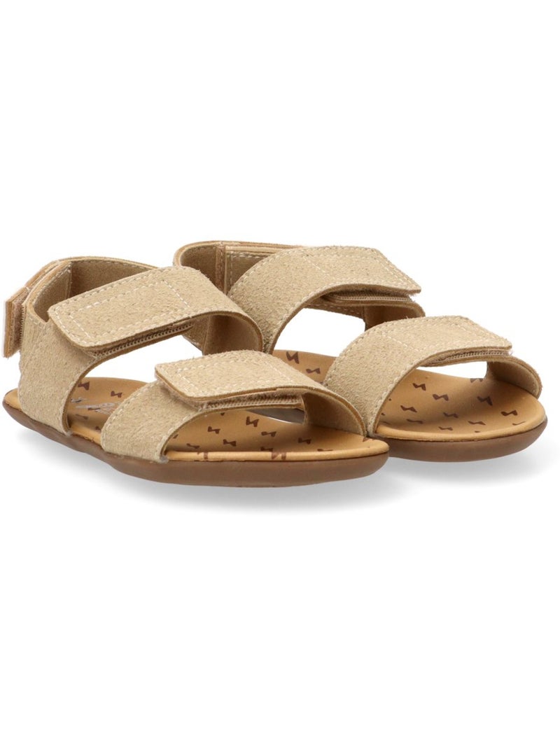 Sandalia Respetuoso/barefoot Niño Suela Plana - Etika Beige - Kiabi