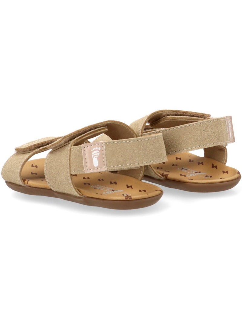 Sandalia Respetuoso/barefoot Niño Suela Plana - Etika Beige - Kiabi