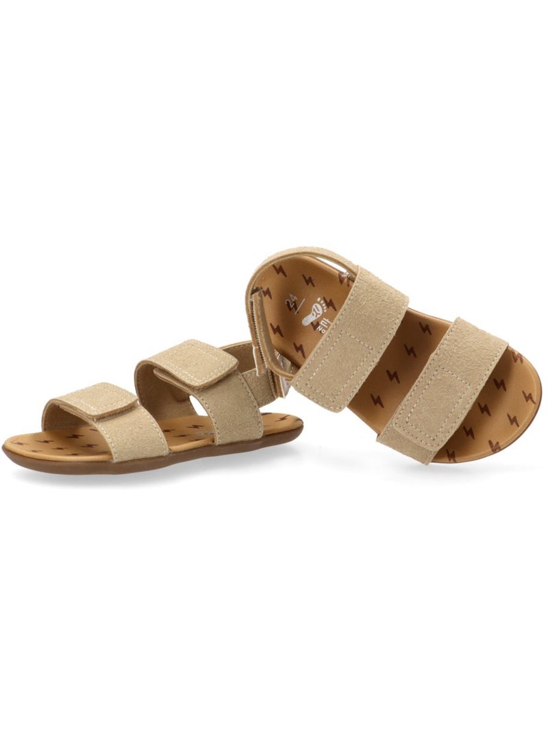 Sandalia Respetuoso/barefoot Niño Suela Plana - Etika Beige - Kiabi