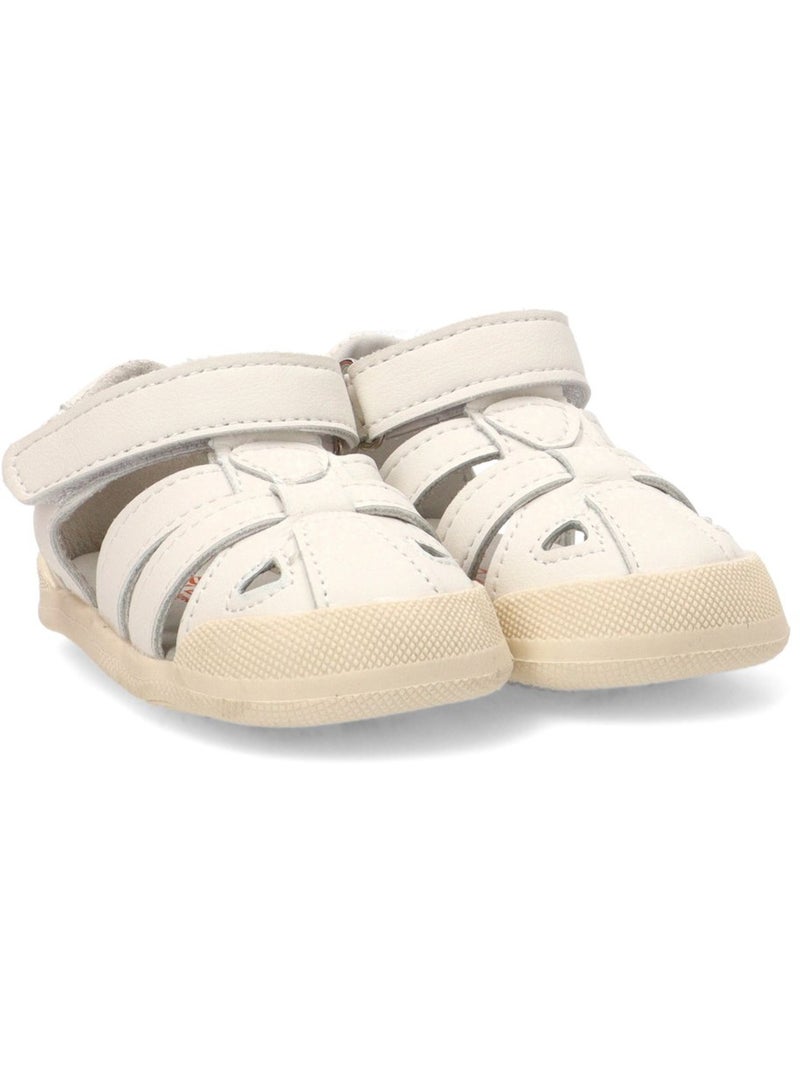 Sandalia Respetuoso/barefoot Niño Suela Plana - Etika Blanco - Kiabi