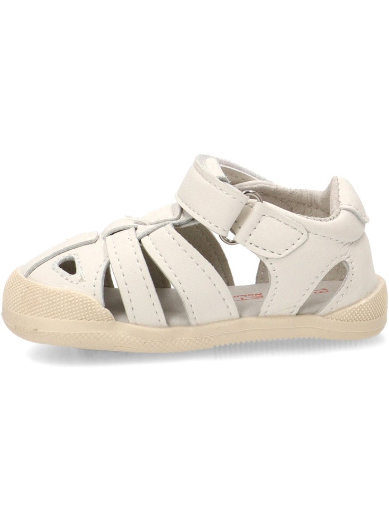 Sandalia Respetuoso/barefoot Niño Suela Plana - Etika Blanco - Kiabi