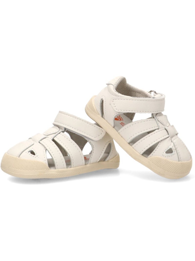 Sandalia Respetuoso/barefoot Niño Suela Plana - Etika Blanco - Kiabi