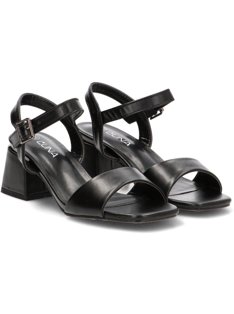 Sandalia Vestir Mujer Tacón Medio - Stay Negro - Kiabi