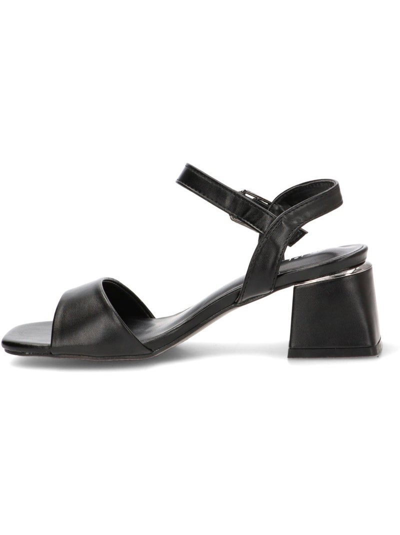 Sandalia Vestir Mujer Tacón Medio - Stay Negro - Kiabi