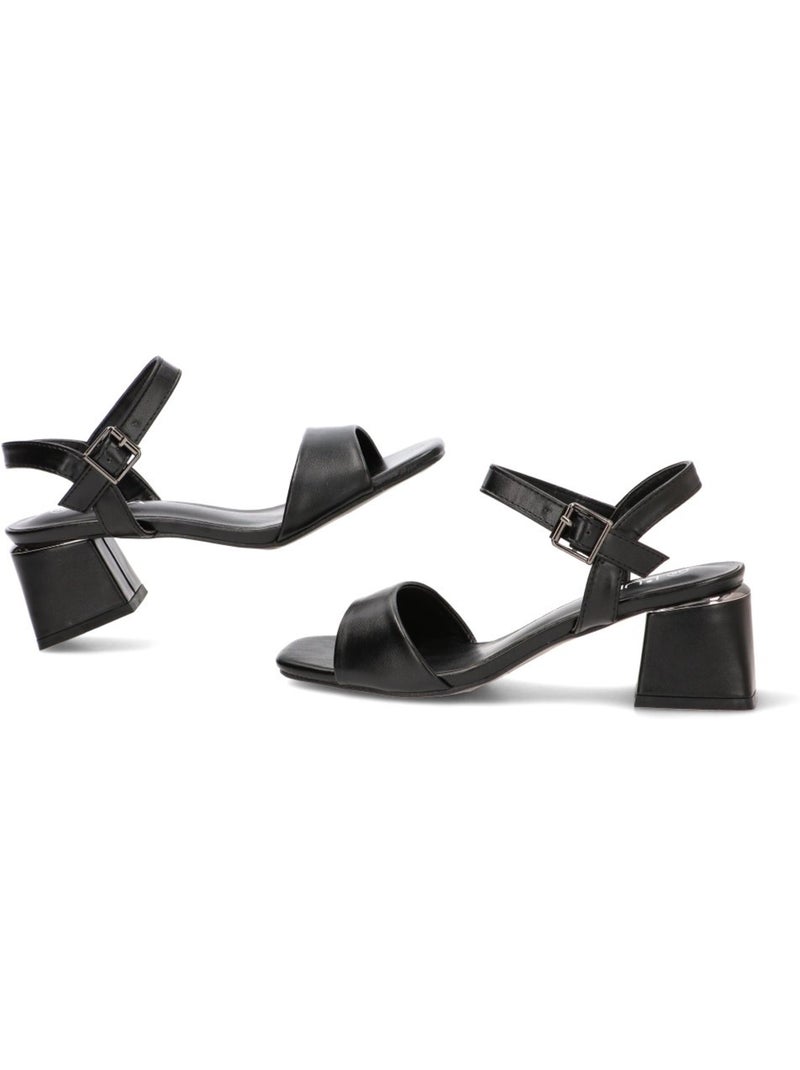 Sandalia Vestir Mujer Tacón Medio - Stay Negro - Kiabi