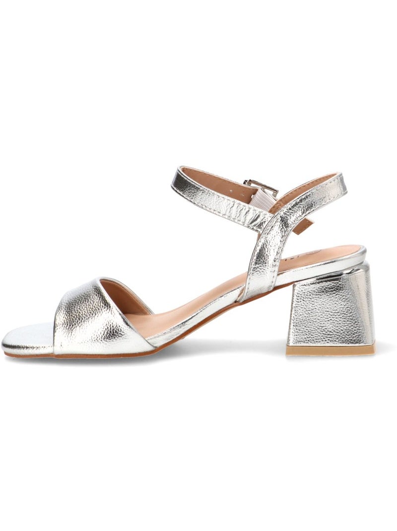 Sandalia Vestir Mujer Tacón Medio - Stay Plata - Kiabi