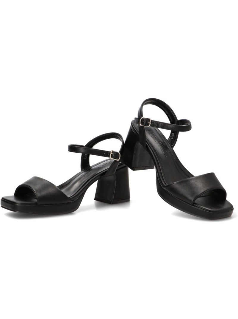 Sandalia Vestir Mujer Tacón Medio - Traviata Negro - Kiabi