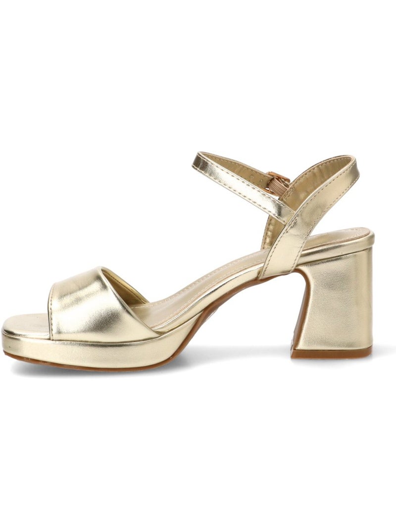 Sandalia Vestir Mujer Tacón Medio - Traviata Oro - Kiabi