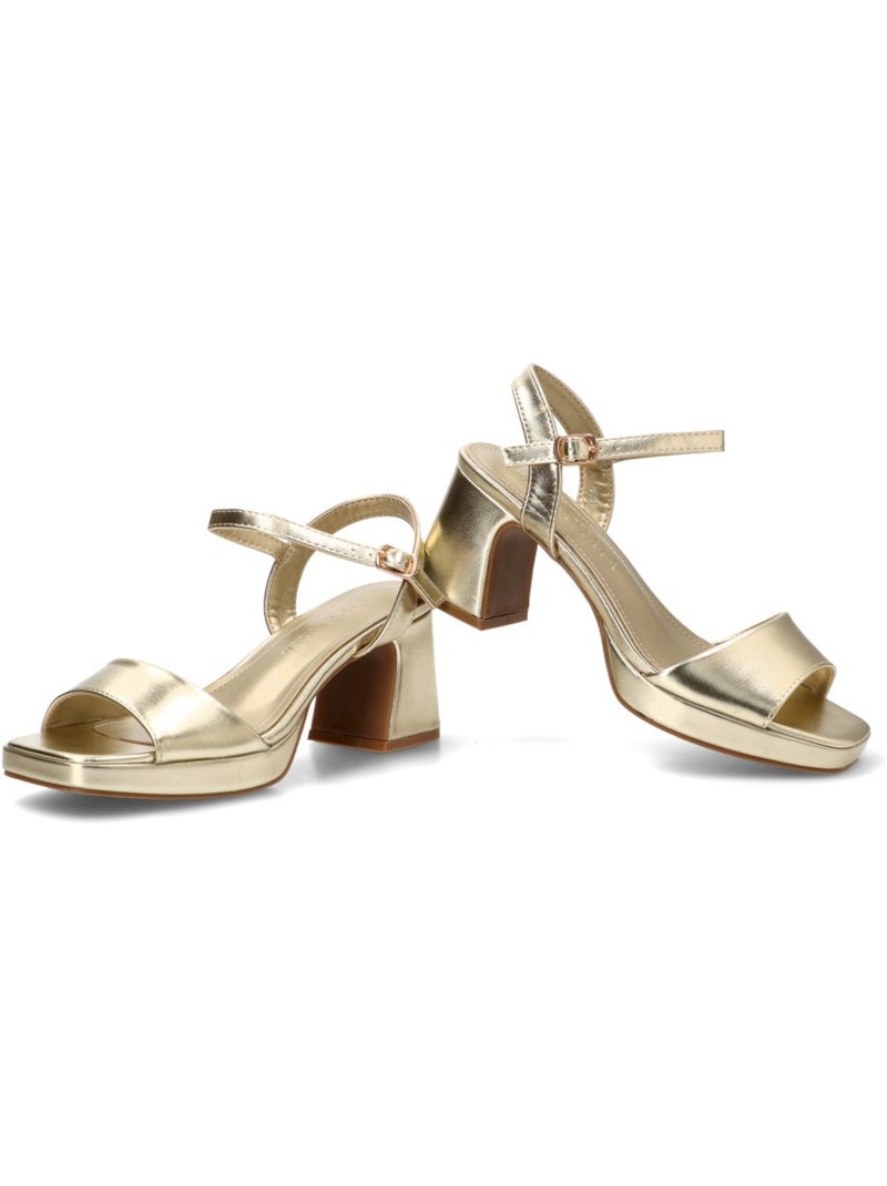 Sandalia Vestir Mujer Tacón Medio - Traviata Oro - Kiabi
