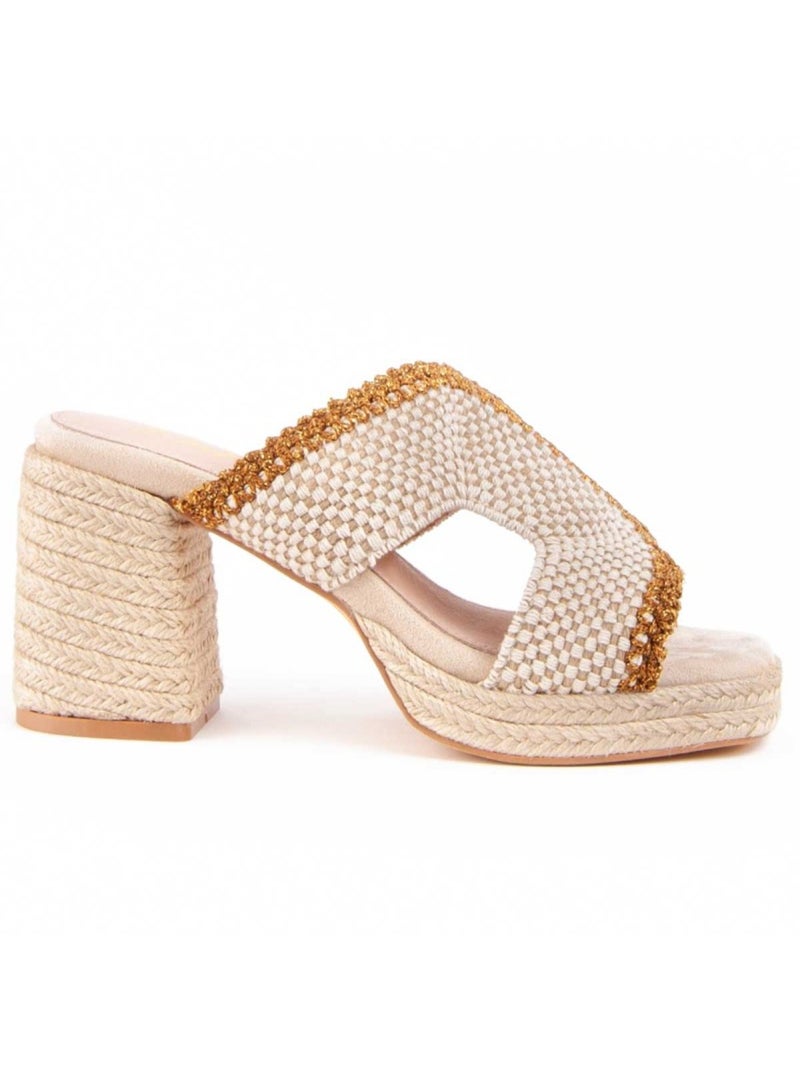 Sandalia Vestir Sintetico Montevita Beige - Kiabi