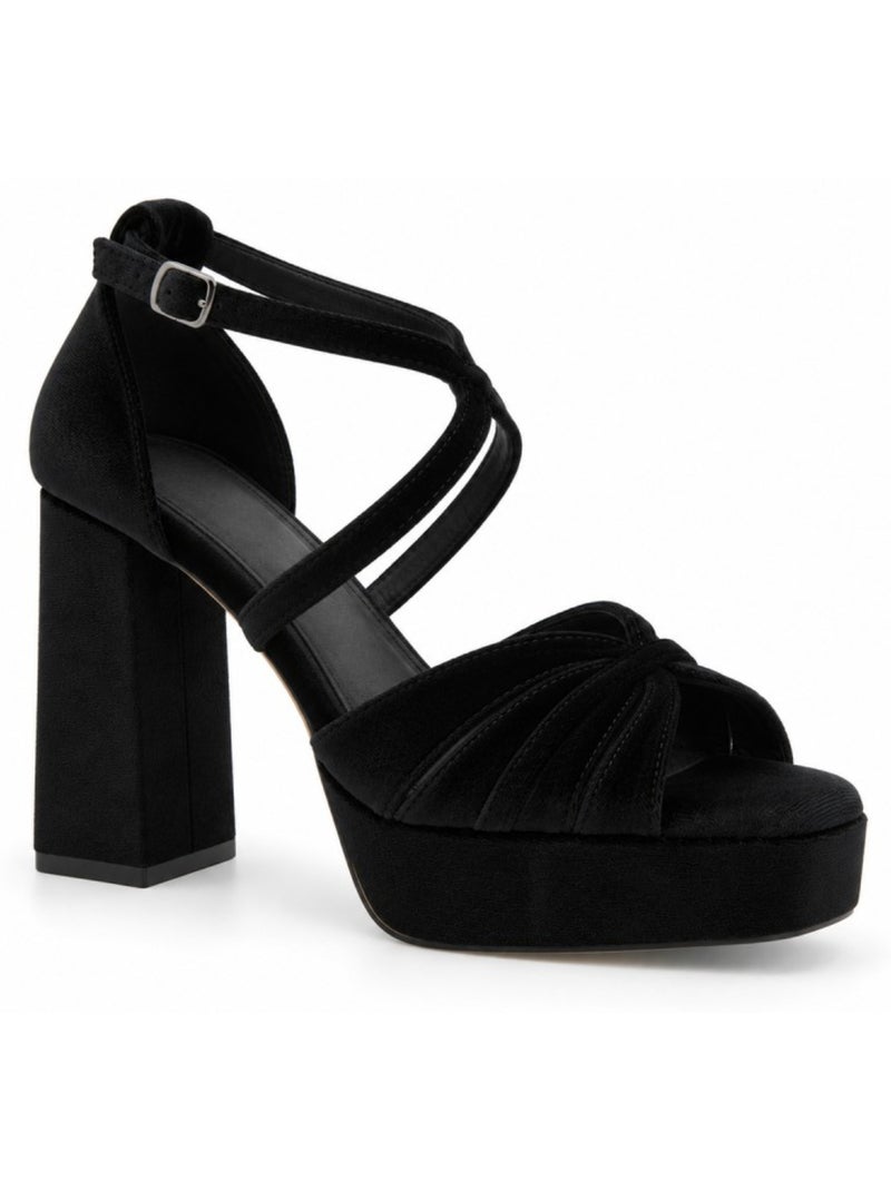 Sandalia vestir terciopelo montevita Negro - Kiabi