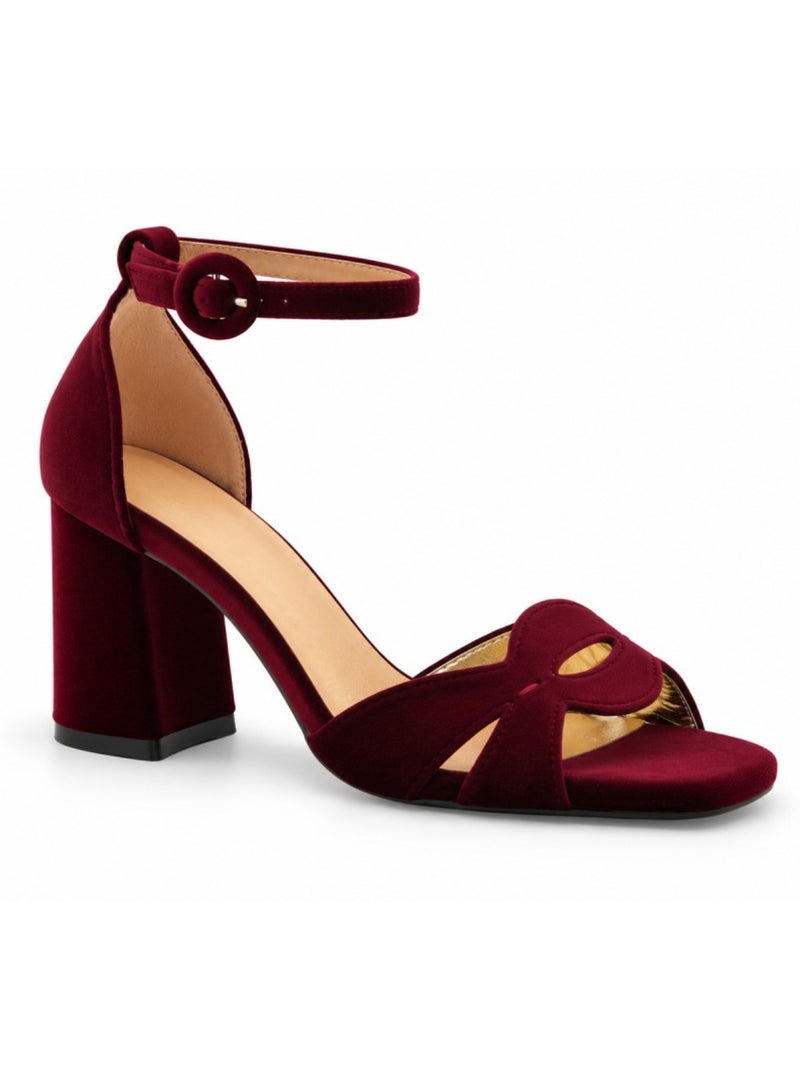 Sandalia vestir terciopelo montevita Rojo - Kiabi