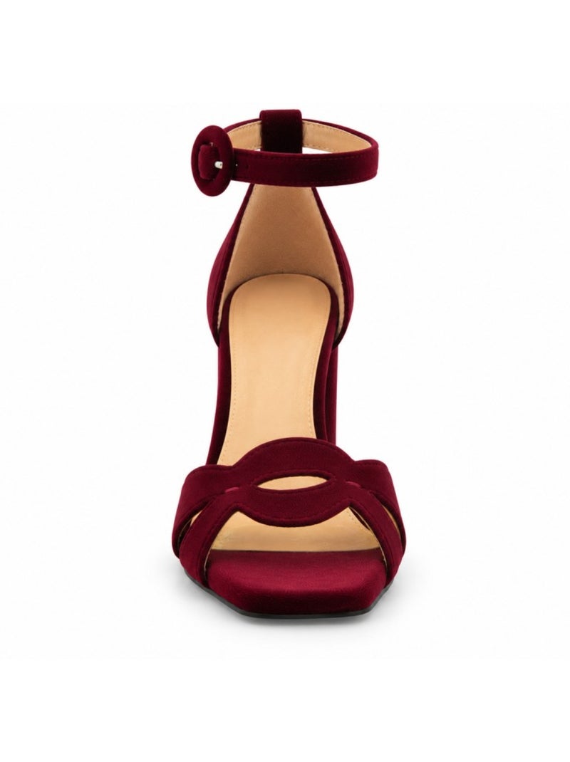 Sandalia vestir terciopelo montevita Rojo - Kiabi