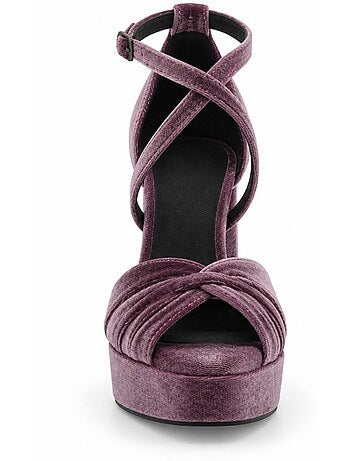 Sandalia vestir terciopelo montevita