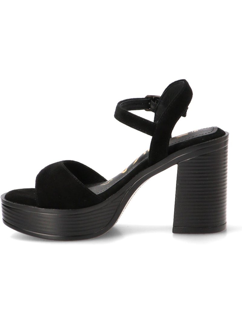 Sandalia Weekend Mujer Tacón Alto - Etika Negro - Kiabi