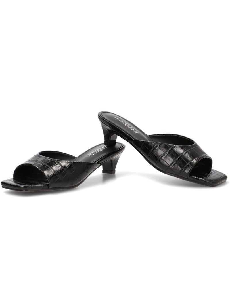 Sandalia Weekend Mujer Tacón Medio - Isteria Negro - Kiabi