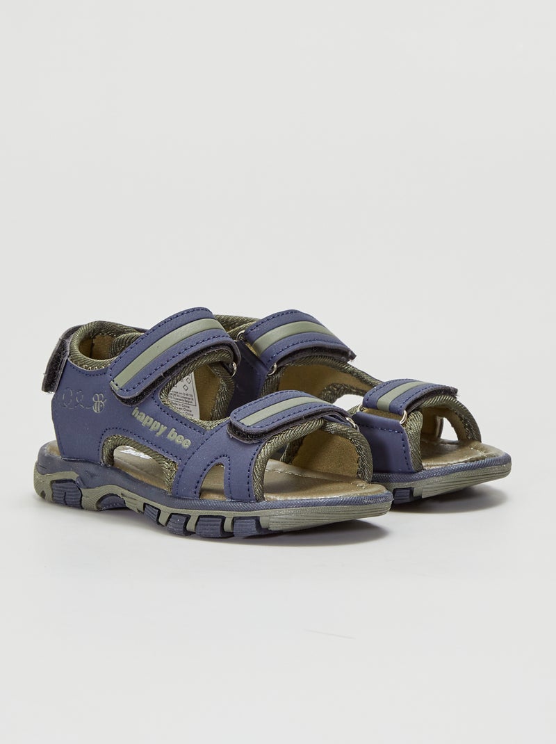 Sandalias abiertas bicolor AZUL - Kiabi