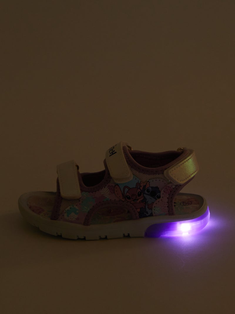 Sandalias abiertas flexibles 'Stitch' ROSA - Kiabi