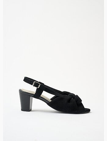 Sandalias abiertas tira fina con tacón de piel - AFIBEL