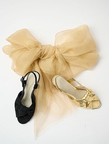 Sandalias abiertas tira fina con tacón de piel - AFIBEL