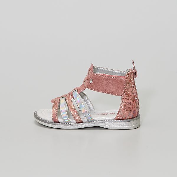 Sandalias altas con detalles de 'leopardo' Zapatos - rosa - Kiabi - 22,00€
