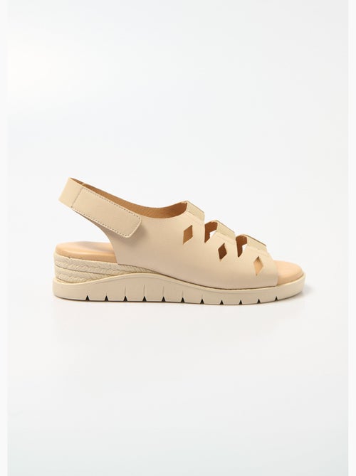 Sandalias anchas abiertas elásticas - Afibel - Kiabi