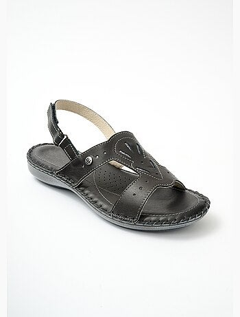 Sandalias anchas confort con tira velcro - Afibel