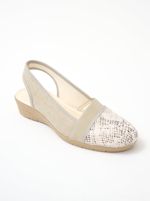 Sandalias anchas confort elásticas - Afibel - Kiabi