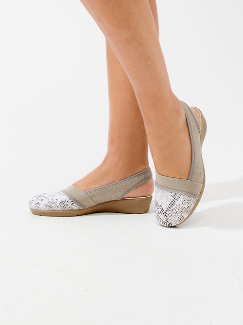 Sandalias anchas confort elásticas - Afibel - Kiabi