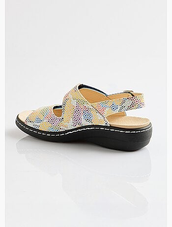 Sandalias anchas de piel - Afibel