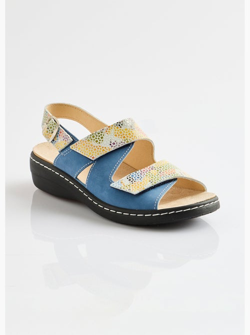 Sandalias anchas de piel - Afibel - Kiabi
