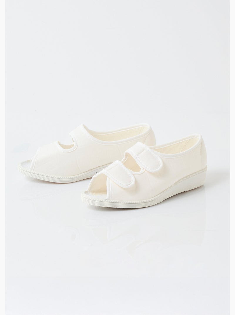 Sandalias anchas y cómodas con puntera abierta - Afibel Blanco - Kiabi