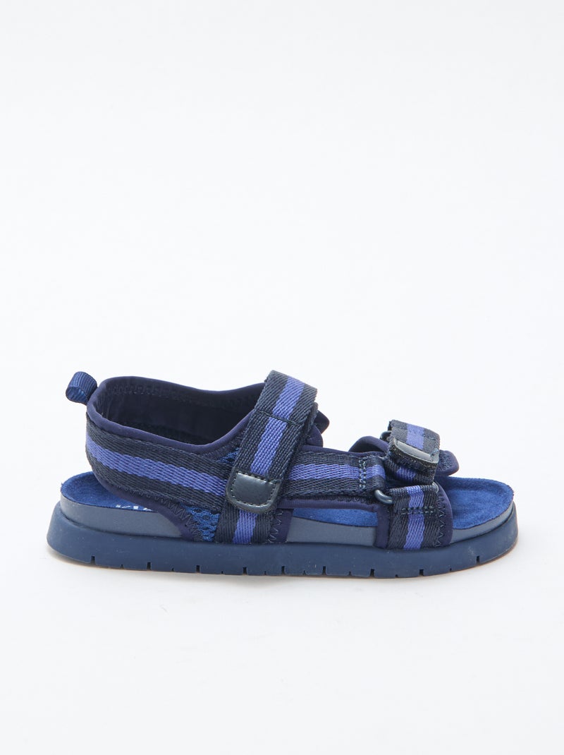 Sandalias azules con velcro Azul - Kiabi