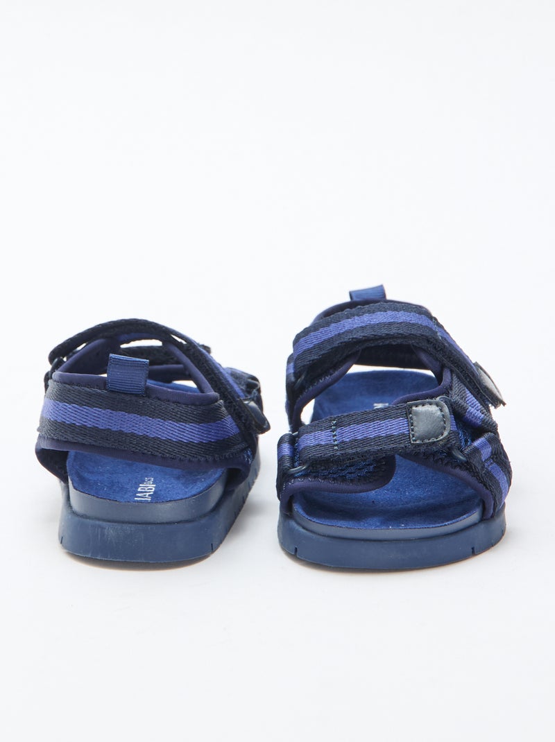Sandalias azules con velcro Azul - Kiabi