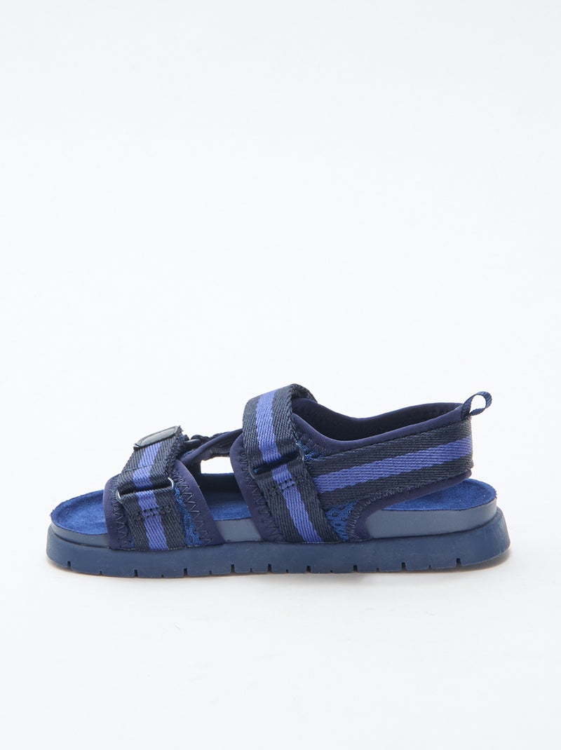 Sandalias azules con velcro Azul - Kiabi