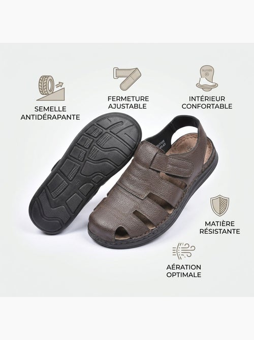 Sandalias cerradas hombre confort verano ventiladas OZABI - Kiabi Sandalias cerradas hombre confort verano ventiladas OZABI - Kiabi
