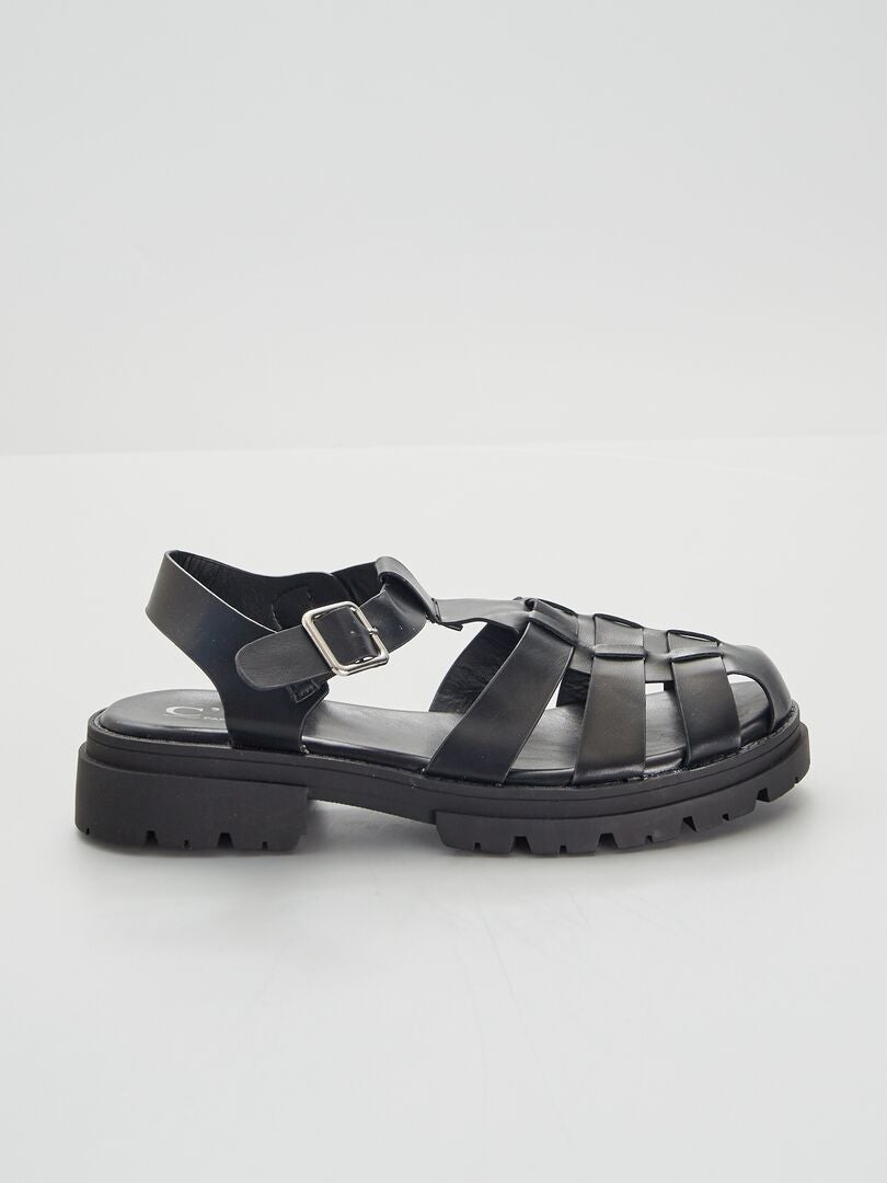 Sandalias cerradas negro - Kiabi - 24.00€