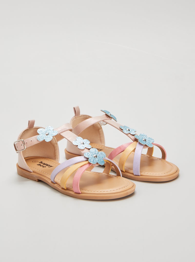 Sandalias coloridas de fantasía ROSA - Kiabi