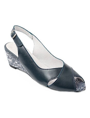 Sandalias cómodas de piel con punta abierta - Afibel