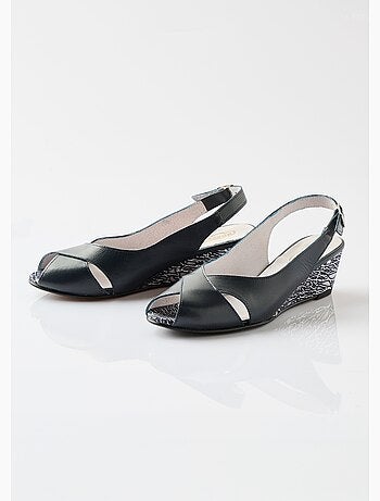 Sandalias cómodas de piel con punta abierta - Afibel