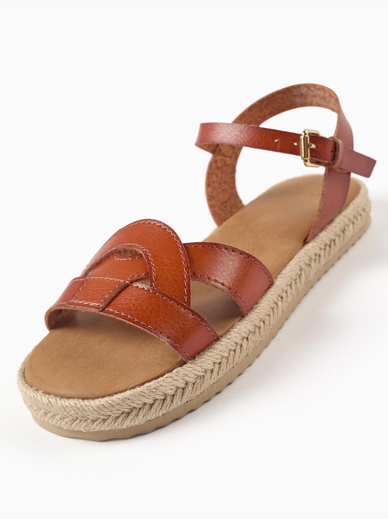 Sandalias con cierre de hebilla y acolchado Beige - Kiabi