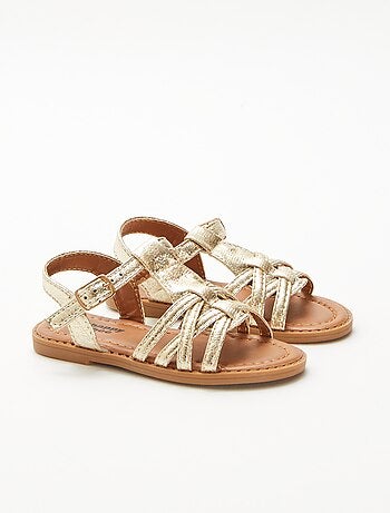 Sandalias con cierre de velcro y tiras cruzadas