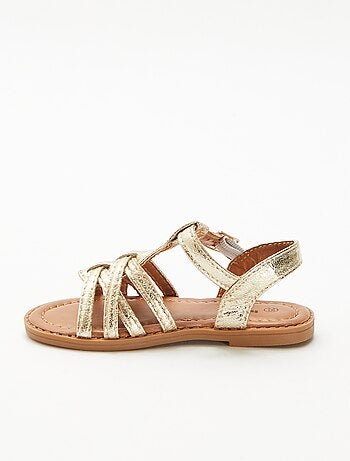 Sandalias con cierre de velcro y tiras cruzadas