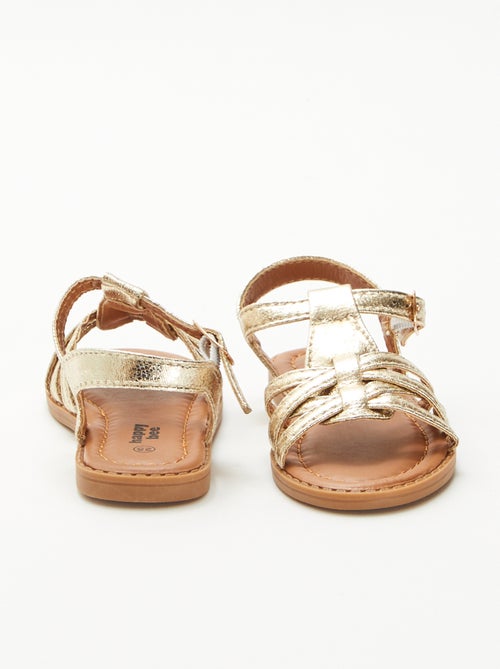Sandalias con cierre de velcro y tiras cruzadas - Kiabi