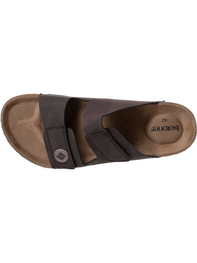 Sandalias con correas dobles de Velcros, plantilla de parche ultraconfortable en el  Isotoner Marrón chocolate - Kiabi