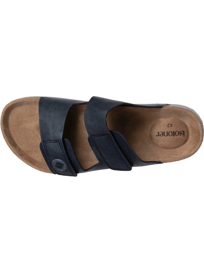Sandalias con correas dobles de Velcros, plantilla de parche ultraconfortable en el  Isotoner Negro - Kiabi