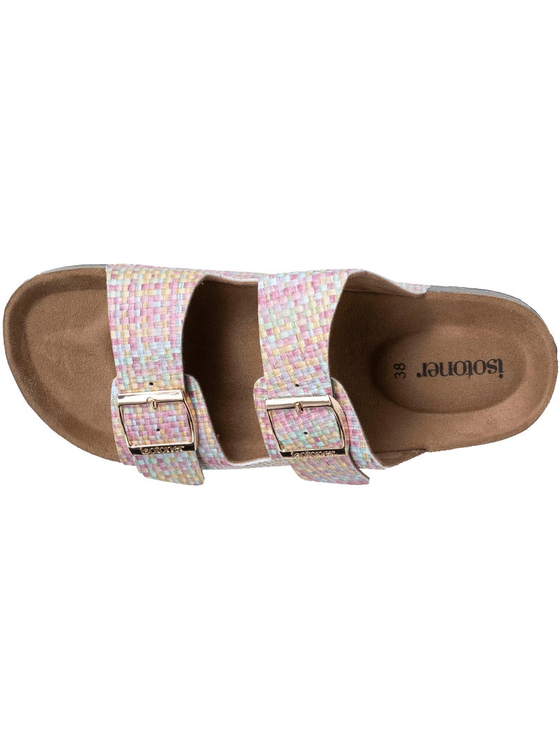 Sandalias con correas dobles, plantilla de talón de parche ultraconfortable  Isotoner Multicolor - Kiabi