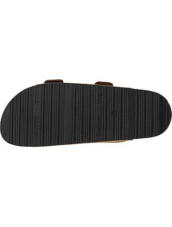 Sandalias plantilla de cuero parche confort everywear tacón isotoner