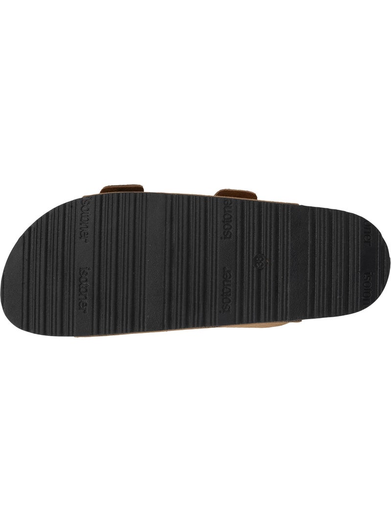 Sandalias con correas dobles ultra cómodas, plantilla de cuero  isotoner Camel - Kiabi