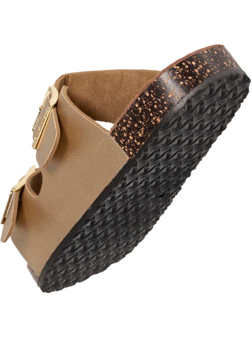 Sandalias con correas dobles ultra cómodas, plantilla de cuero isotoner - Kiabi Sandalias con correas dobles ultra cómodas, plantilla de cuero isotoner - Kiabi